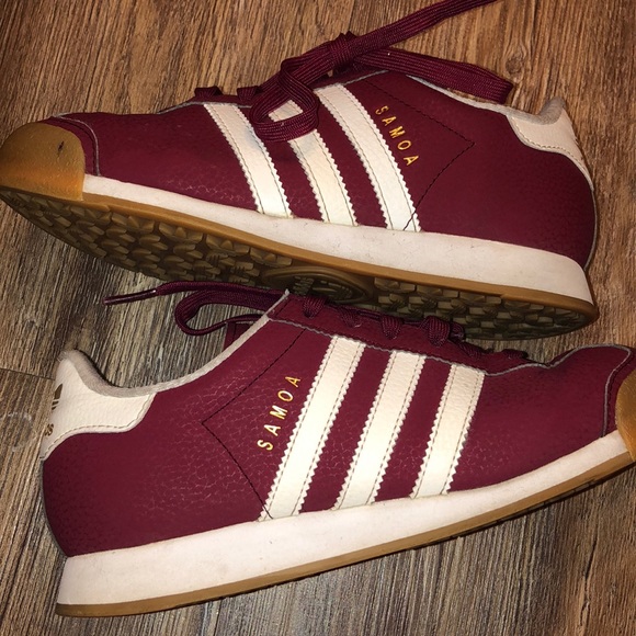 adidas samoa maroon